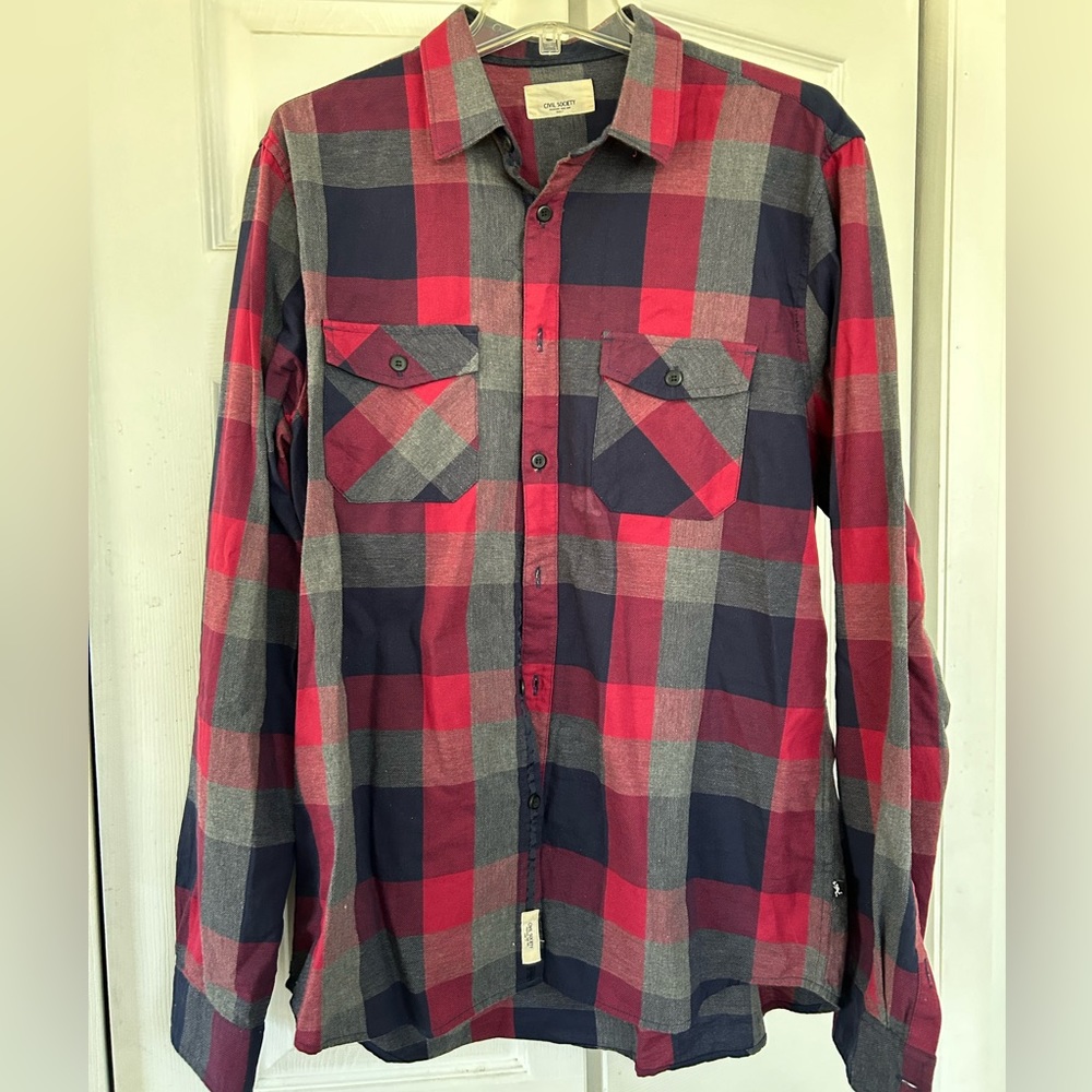 Civil Society Men’s Red Grey Shirt